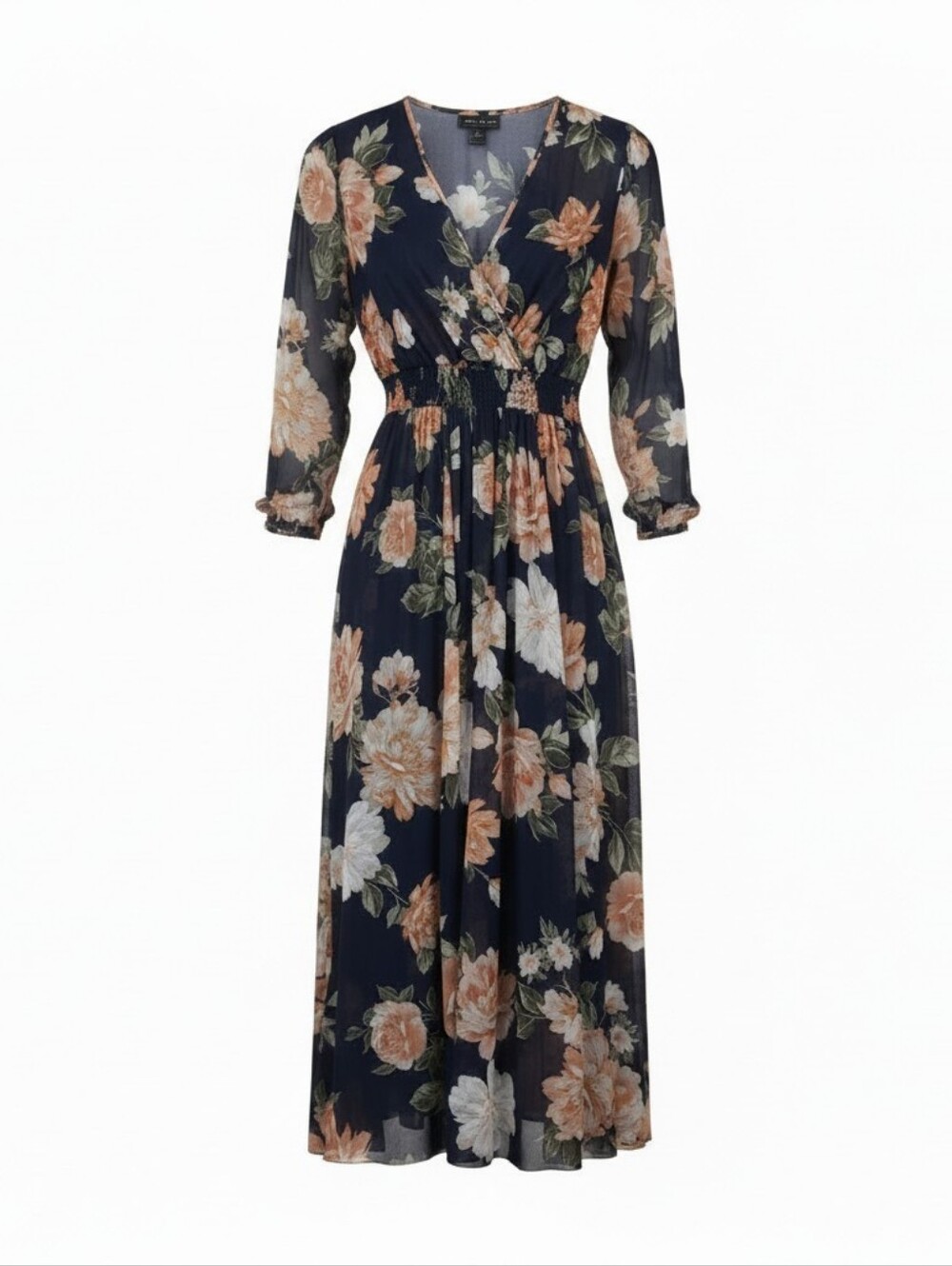 Alexa B Floral Long Sleeve Maxi Dress Size 4P